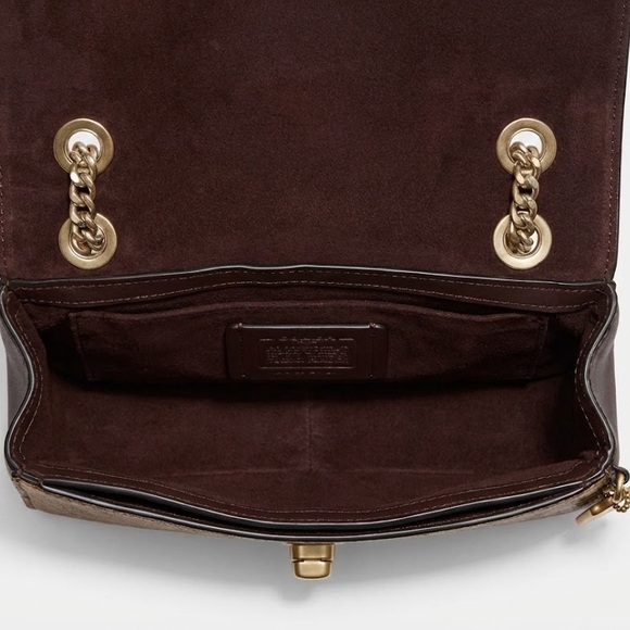 Coach Cassidy Lizard Embossed Leather Turnlock Chain Crossbody Bag F72671 - Picture 5 of 8